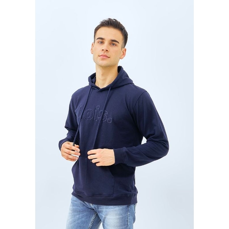 KSLS2223 HOODIE SWEATER JAKET PRIA LOIS ORIGINAL WARNA NAVY