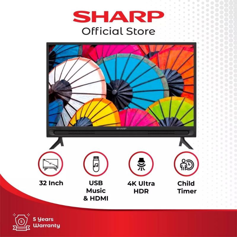 Easy Smart TV LED Digital SHARP Aquos 32" 2T-C32DF1i ( Smart TV 32 inch )