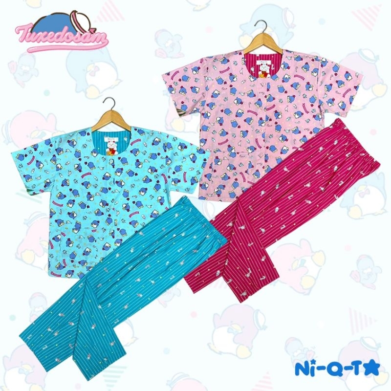 Piyama NiQTa TuxedoSam dewasa baju tidur piama katun wanita perempuan