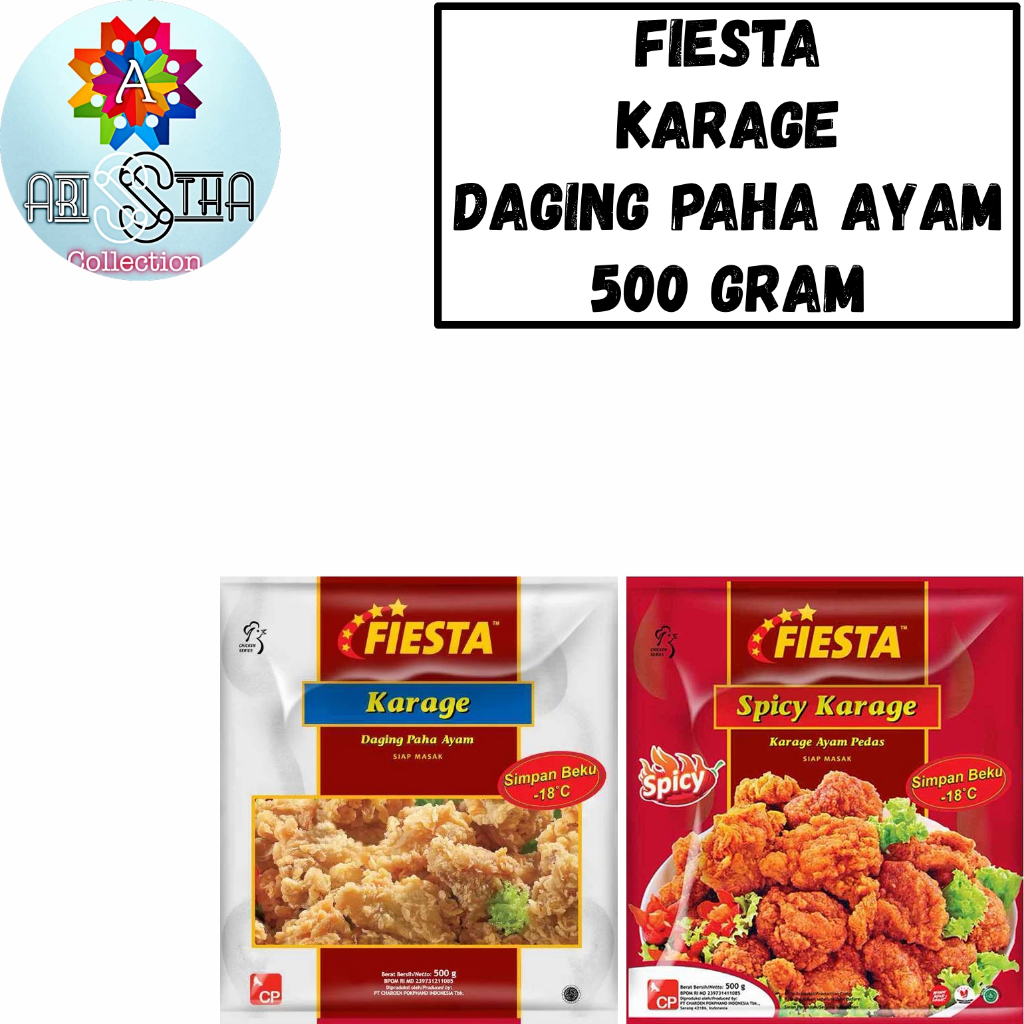 

Fiesta Karage Daging Paha Ayam Pilihan Kemasan 500 Gram Spicy