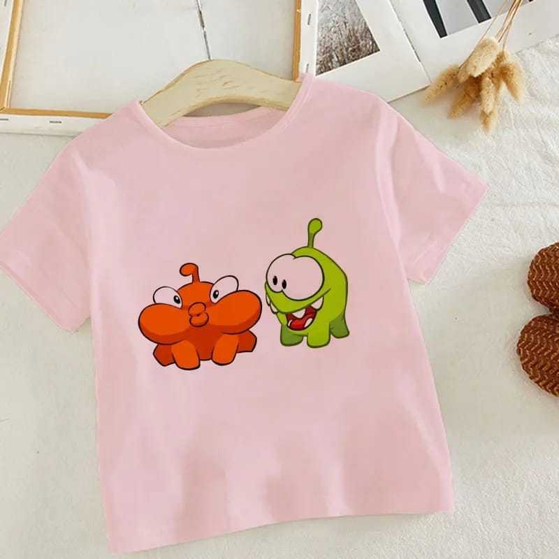 Kaos Lucu dan Aesthetic LICK & OM NOM CUT THE ROPE