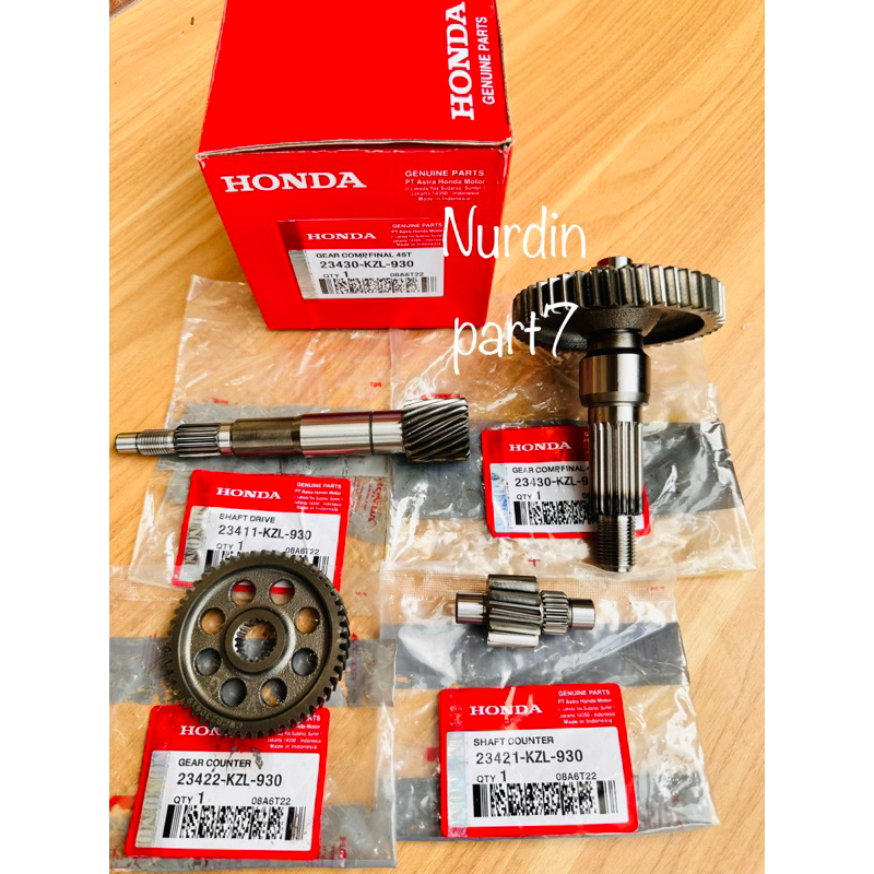 Gigi Rasio Set KZL Gear Rasio Beat Fi (Stater Kasar) Scoopy fi Spacy Fi Vario 110 Fi ORI