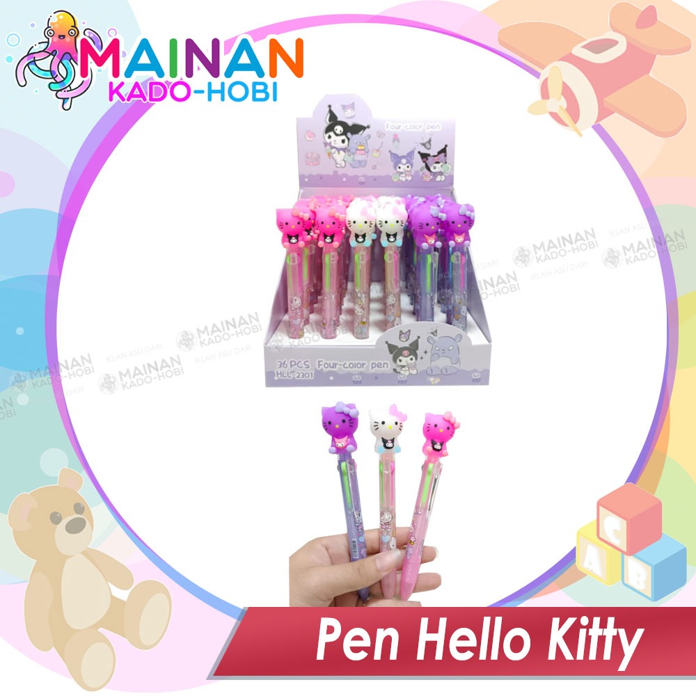 

SET ALAT TULIS SEKOLAH PEN BALLPOIN PENA WARNA WARNI KARAKTER HELLO KITTY