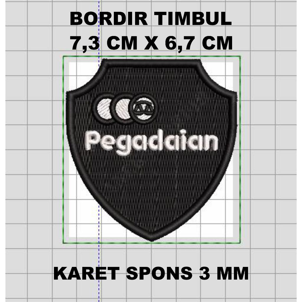 LOGO TIMBUL PEGADAIAN BORDIR