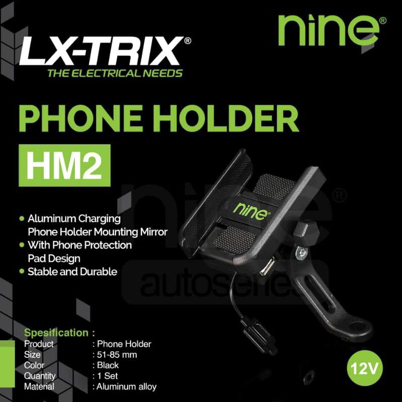 Holder HP motor almunium dudukan hp dimotor