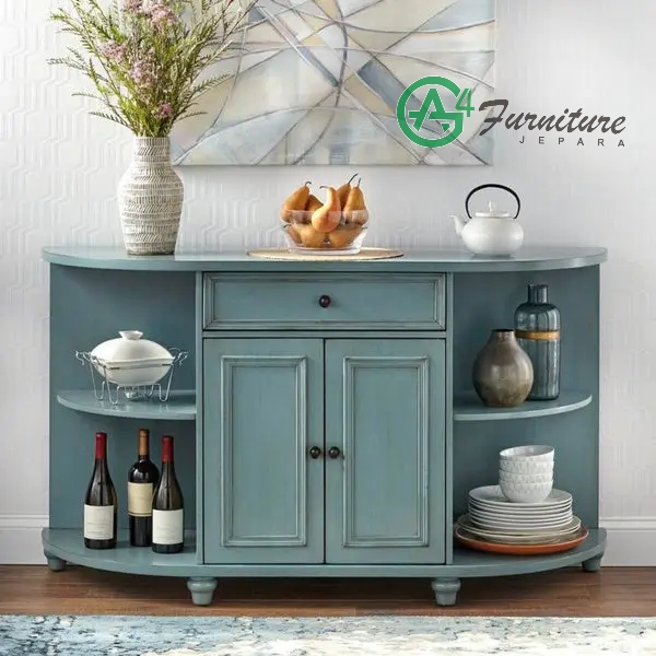 Bufet Kayu Modern Framhouse Warna Duco