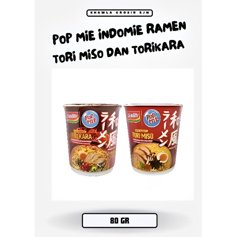 

POP MIE KOREA SPICY RAMYEON CHIKIN RAMEN TORI MISO & TORIKARA INDOMIE 77 GR