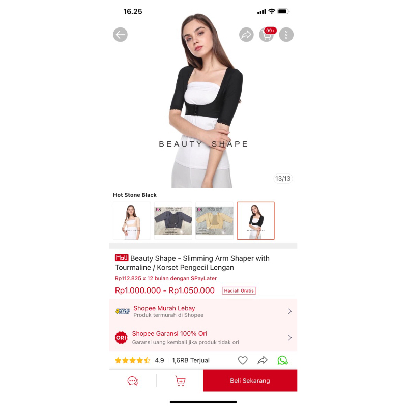 korset lengan beauty shape