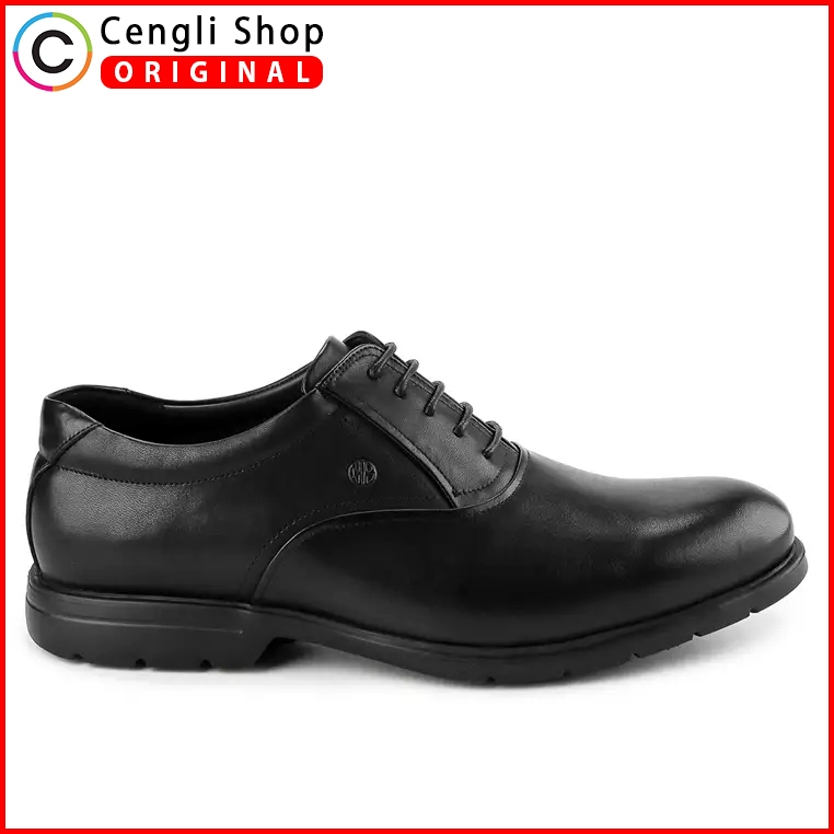 HM06 SEPATU FORMAL PRIA HUSH PUPPIES ORIGINAL PANTOFEL KULIT HITAM