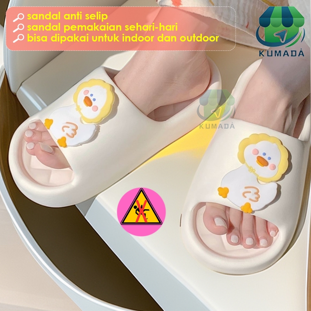 Sandal Wanita Kekini/Sendal Slip On Rumah Kartun Lucu /Sandal Jelly Wanita /Sandal Jelly Anti Licin 