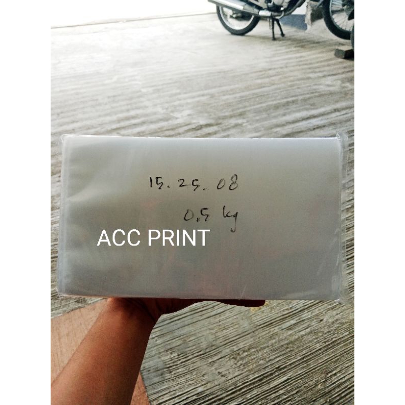 Plastik PP Tebal 08 15x25 / Plastik PP Bening 15x25x08 / Plastik PP 08 Per 1/2kg