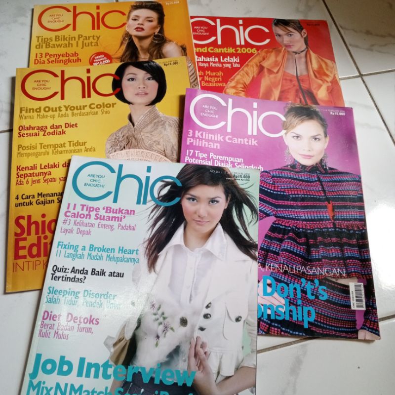 majalah Chic edisi Jan-feb 2006 Albina, Karenina, Maria, alannys, Dominique