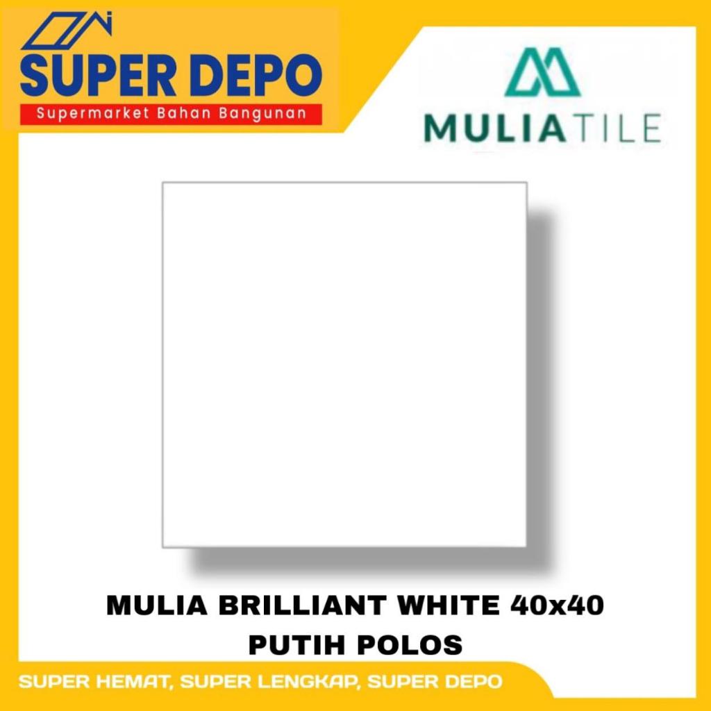 KERAMIK LANTAI MULIA BRILLIANT WHITE 40X40