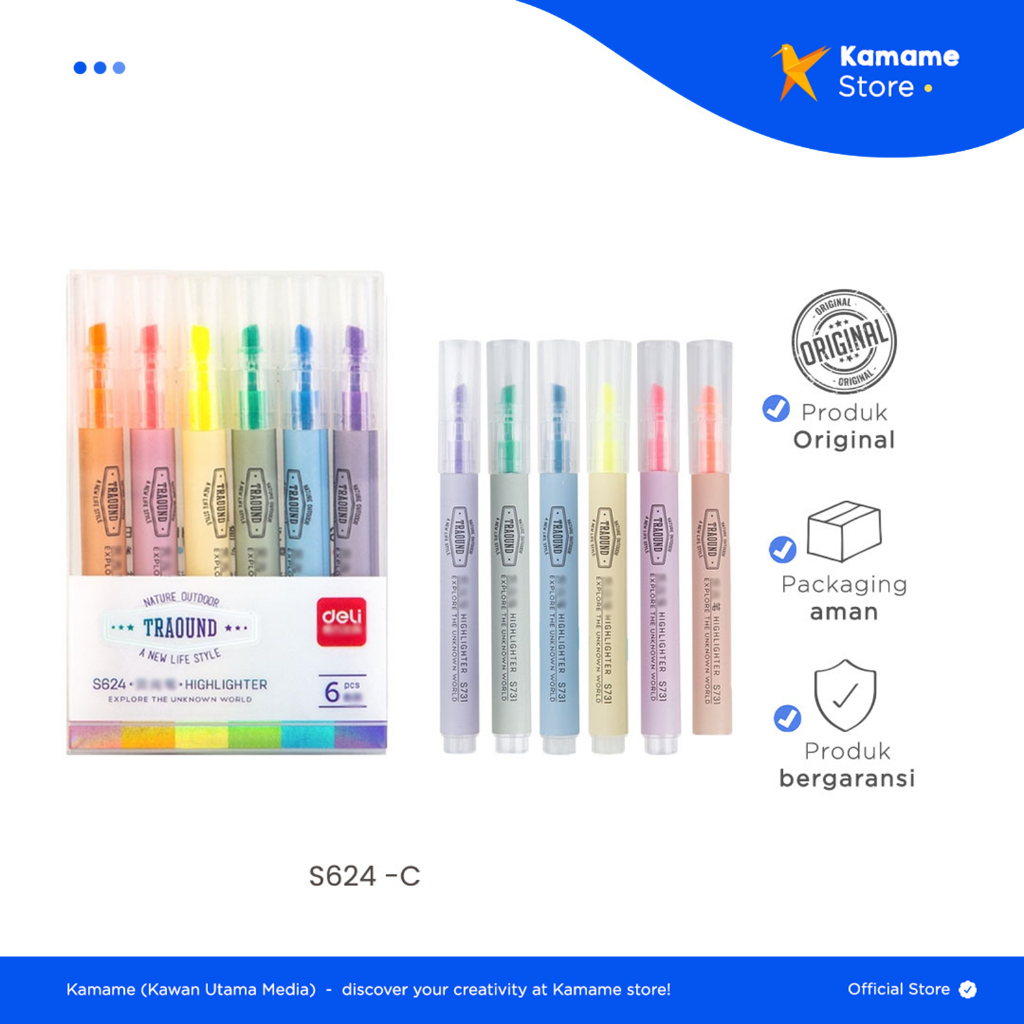 

Deli Highlighter - Pen Pena Isi 6 pcs S624 - Kamame