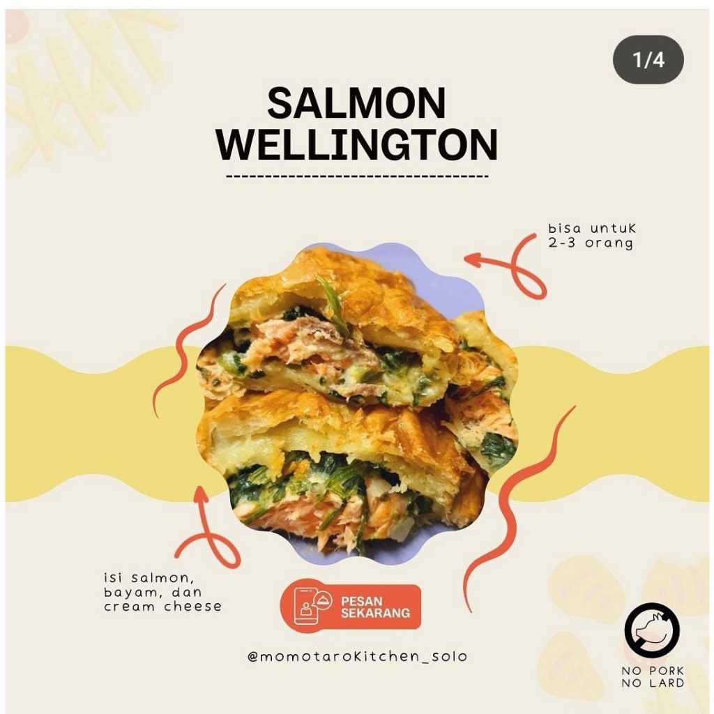 

Momotaro Salmon Wellington / Frozen Homemade / Non MSG Non Pengawet / Momotaro Kitchen