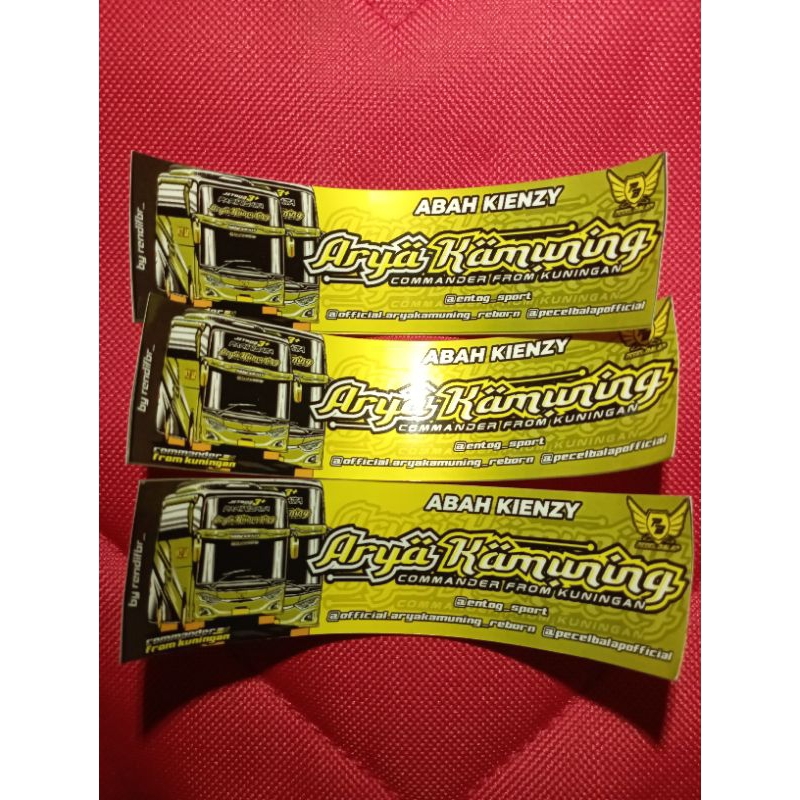 

stiker bus arya kemuning ori 10.000/4pcs anti air