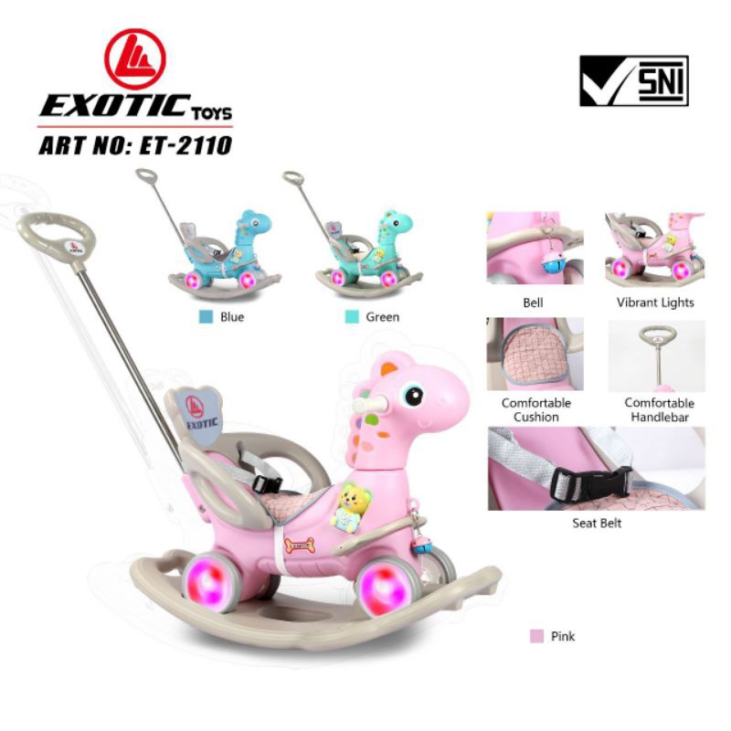 Ride On Exotic ET 2110 Dino Mainan Kuda Kudaan