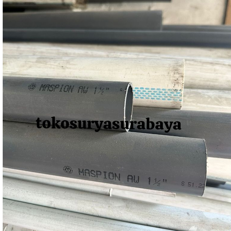 Potongan Pipa MASPION 1 METER PIPA 11/2" POTONGAN PIPA 11/2" AW MASPION 1.5 satu setengah inch pipa 