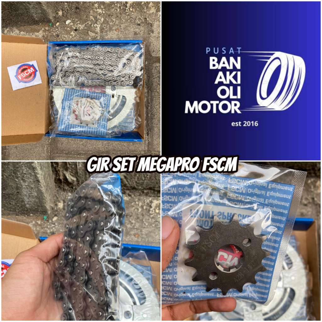 GIR SET GL PRO /MEGAPRO FSCM || PAKET RANTAI DAN GEAR GL PRO /MEGAPRO MERK FSCM