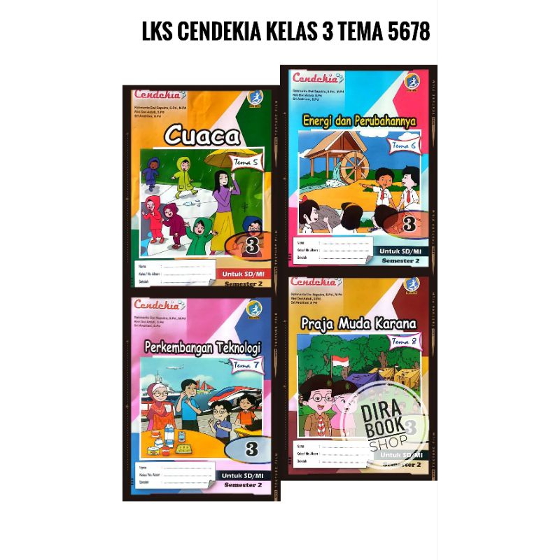 Semester 2 LKS CENDEKIA kelas 3 Tema 5/6/7/8 revisi 2024