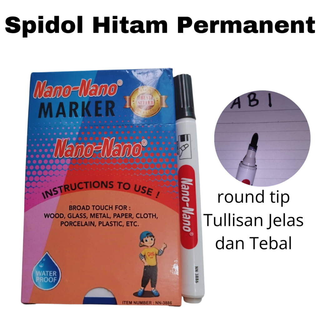 

SPIDOL PERMANEN HITAM PHILOS SPIDOL WARNA PERMANENT MARKER