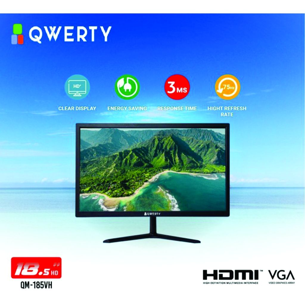 MONITOR LED QWERTY 19 INCH HDMI + VGA