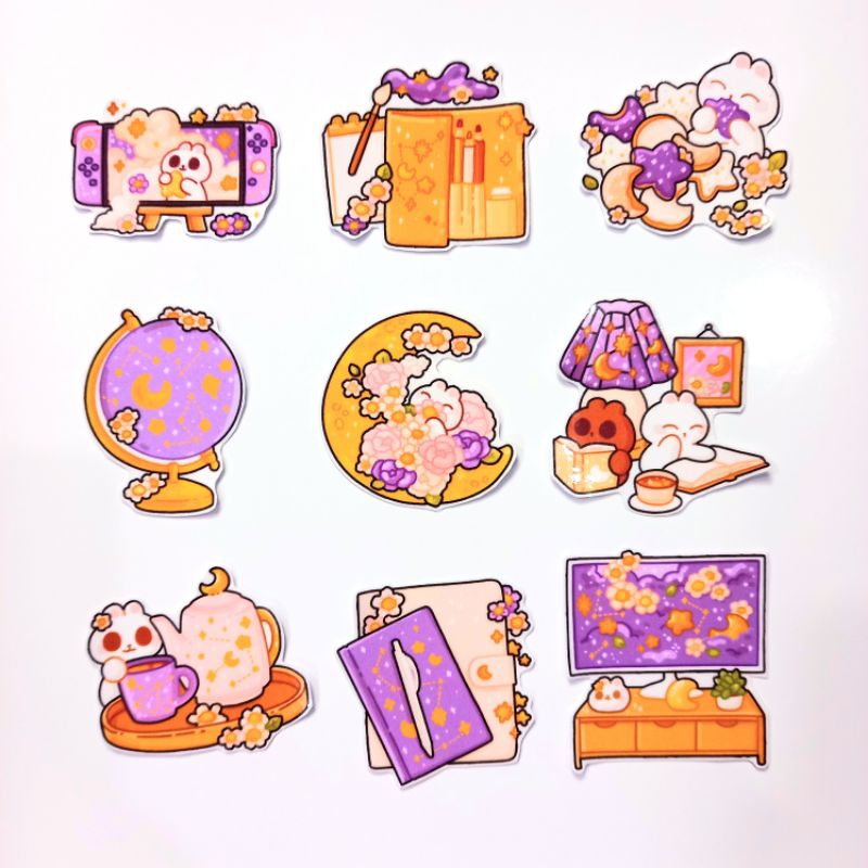 

24 pcs Sticker Deco / Journal / Planner [Purple Magical] #1 Vibes