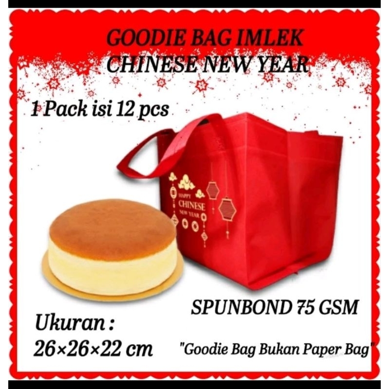 

GOODIE BAG IMLEK CHINESE NEW YEAR/GOODIE BAG KUE LAPIS/SPUNBOND BUKAN PAPERBAG