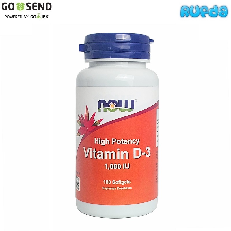 Now D3 1000iu Suplemen Vitamin D-3 1000 IU Softgel Halal