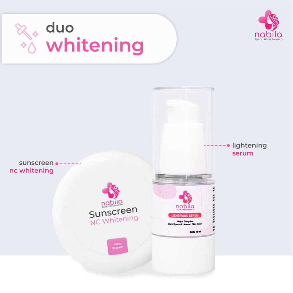 DUO WHITENING | SERUM & SUNSCREEN | DUO MENCERAHKAN | SERUM LIGHTENING | SUNSCREEN NC WHITENING | NA