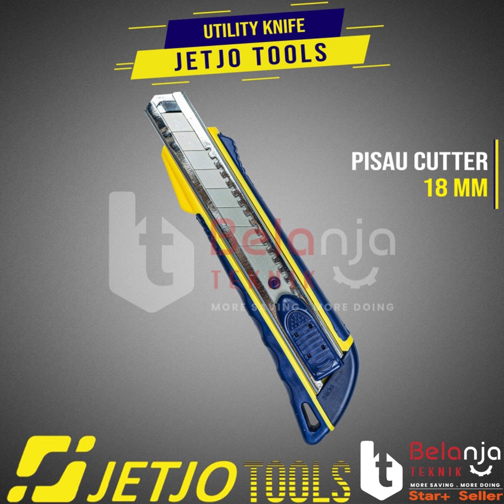 

JETJO TOOLS Utility Knife 18MM ABS Case Pisau Cutter Kater 18 MM
