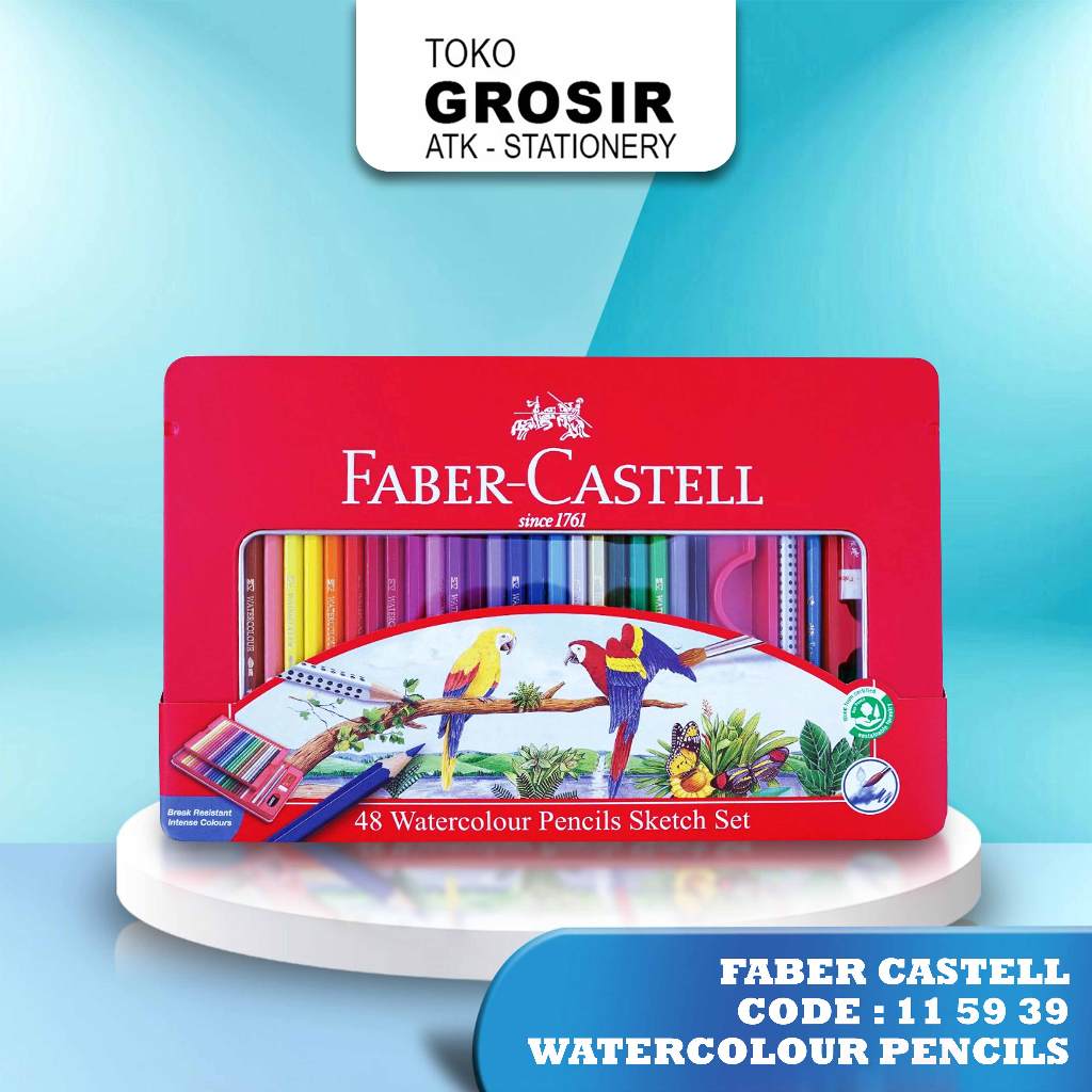 

FABER CASTELL - PENSIL WARNA WATERCOLOR 115939 48C TIN CASE