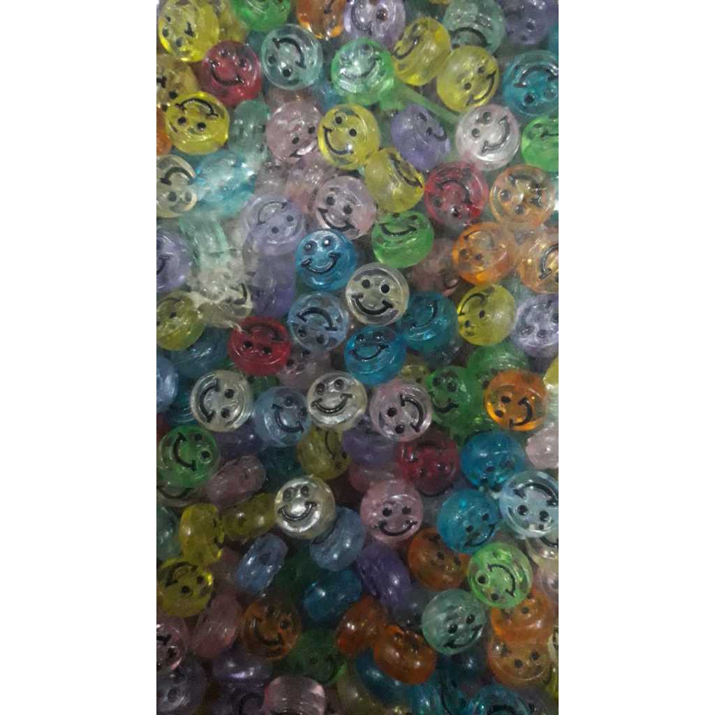 MOTE SMILE HITAM TRANSPARANT 10mm