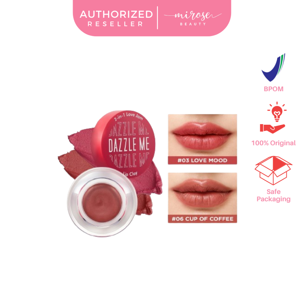 [NEW] DAZZLE ME 2-in-1 Love Jam Lip Clay | BPOM lipstik blush multifungsi