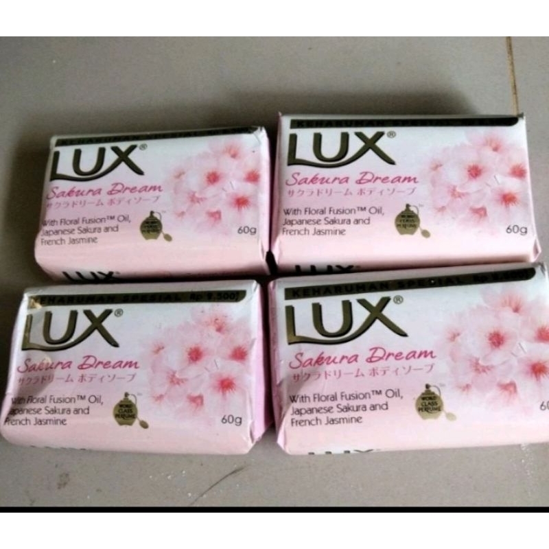sabun batang Lux sakura Dream 60 gr 4 pcs