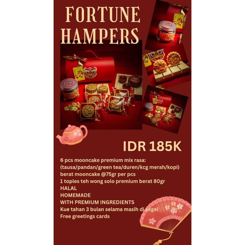 

PO HAMPERS IMLEK 2024 - FORTUNE HAMPERS Mooncake + Teh Wong Solo
