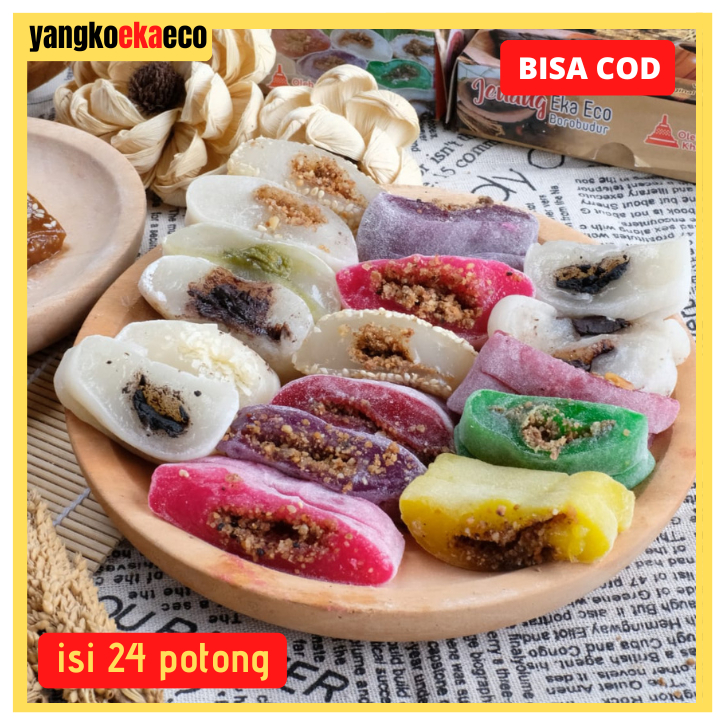 Yangko Eka Eco | Mochii | kue Mochi | Borobudur isi 24 Kacang Original