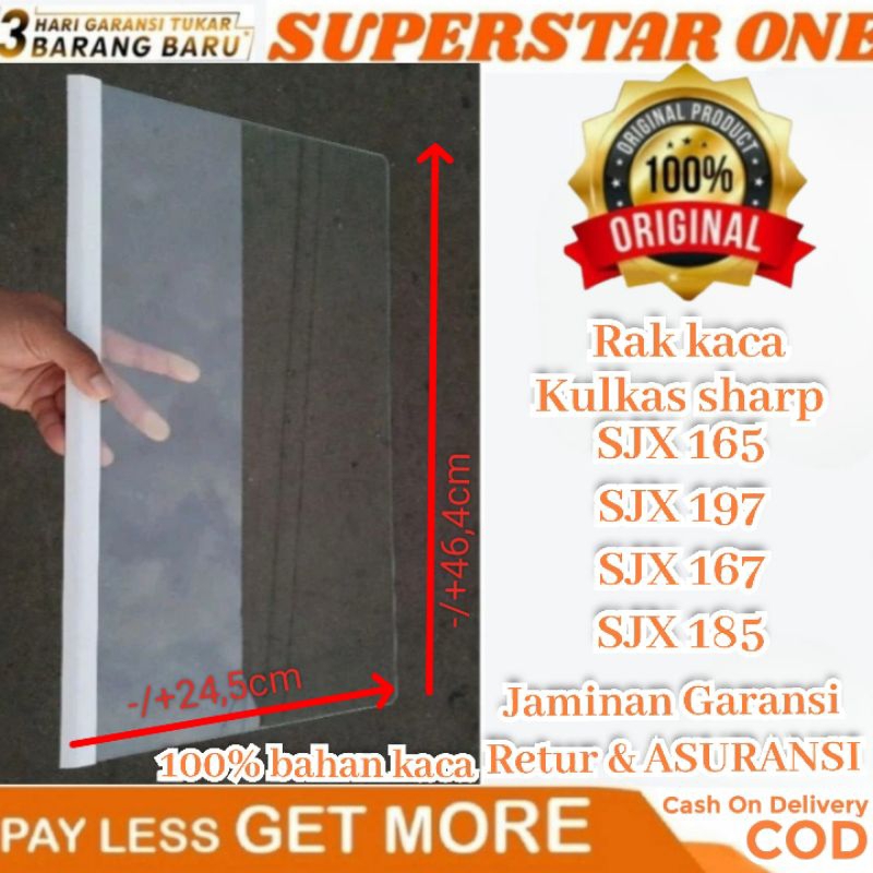 Rak kaca kulkas sharp SJX 165/SJX 167/SJX 197/SJX 185/RAK KACA KULKAS