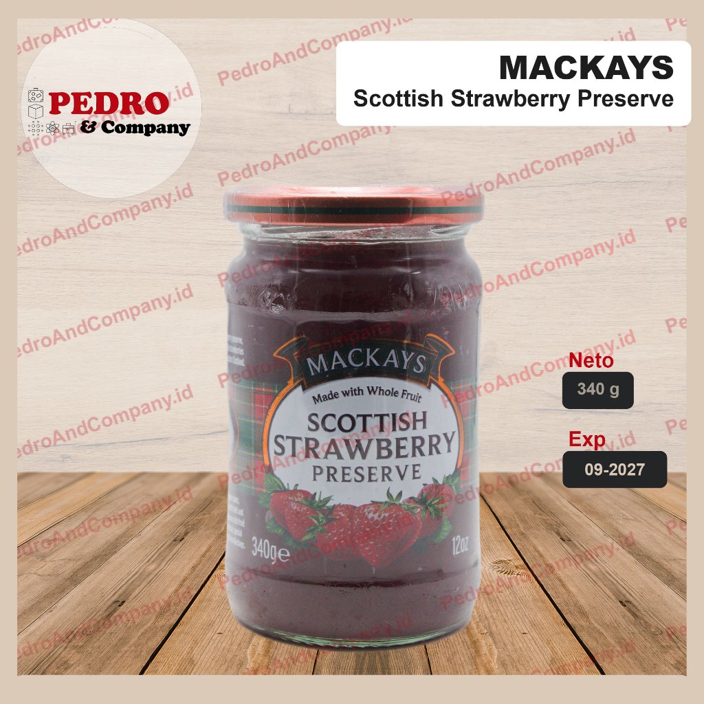 

Mackays - Scottish strawberry preserve jam / selai stroberi 340 gr