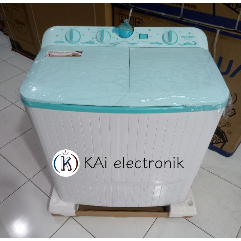 mesin cuci polytron 2 tabung 9kg PWM9076 hijab mode