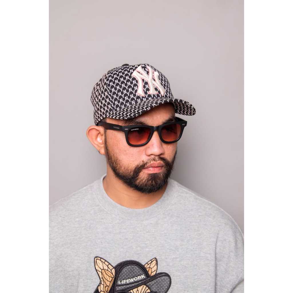 MLB PINK MONOGRAM BLACK CAP