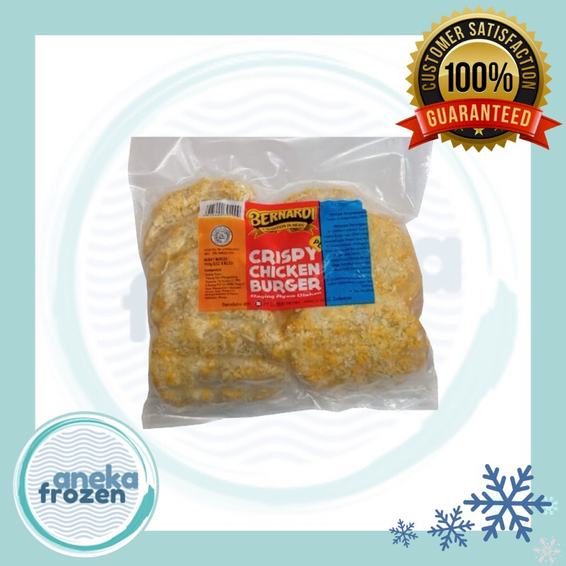 

bernardi crispy chicken burger ayam isi 8 biji aneka frozen malang