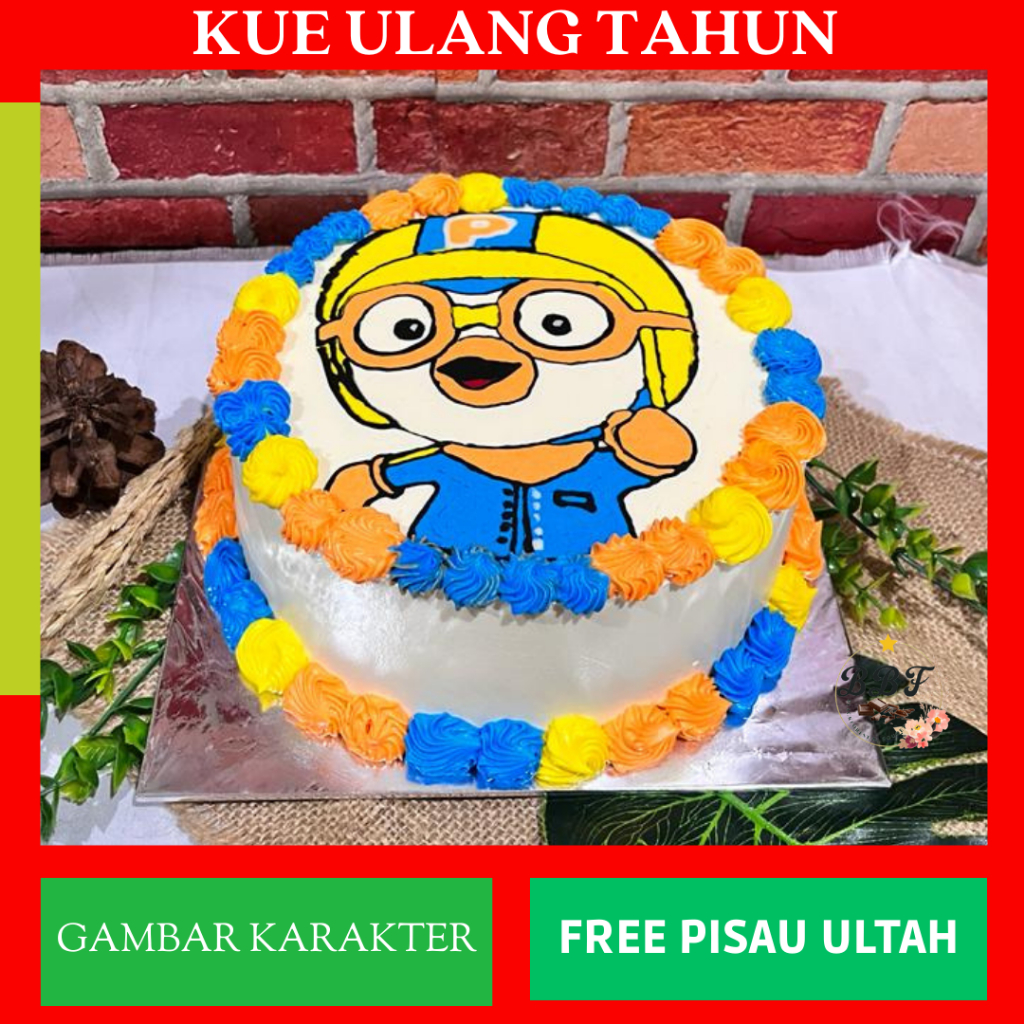 

Kue Ulang Tahun Karakter / Kue Ultah Anak / Kue Ulang Tahun / Cake Ulang Tahun / Birthday Cake 18cm