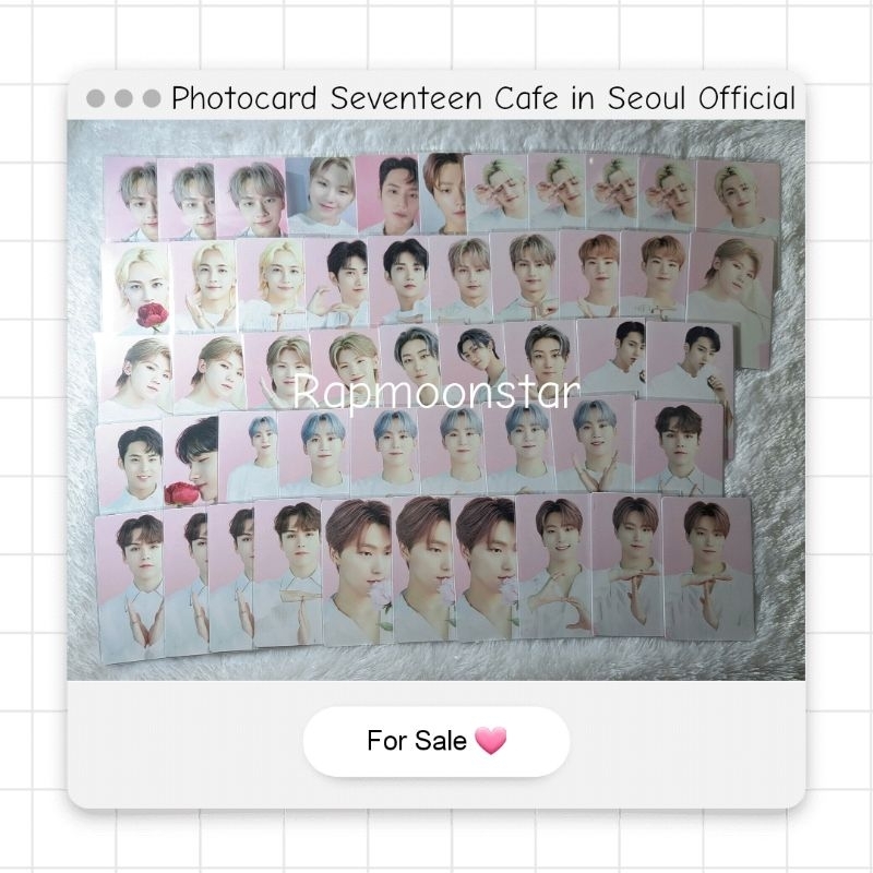 [Baca Deskripsi] Ready Photocard Seventeen Cafe in Seoul Trading Card Official (Scoups, Jeonghan, Jo