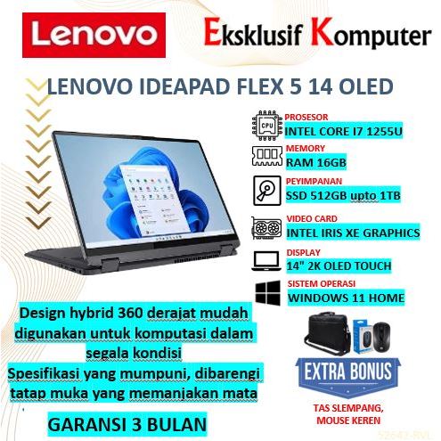 LENOVO IDEAPAD FLEX 5 14 OLED INTEL I7 GEN 12 RAM 16GB 1TB TOUCH PROMO