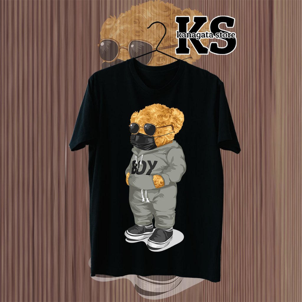 KANAGATA BAJU KAOS DISTRO PREMIUM BEAR OVERSIZE T-SHIRT UNISEX BEAR COLLECTION