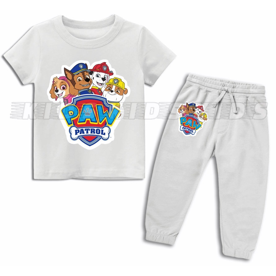 (BISA COD) SETELAN KAOS DAN JOGGER ANAK PAW PATROLI PAKAIAN ANAK LAKI-LAKI PEREMPUAN PAW PATROLI