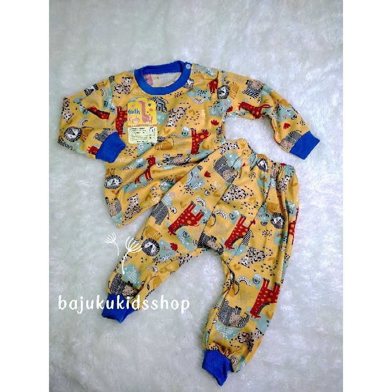 Stelan piyama anak full printing gaffy kids /// baju tidur bayi