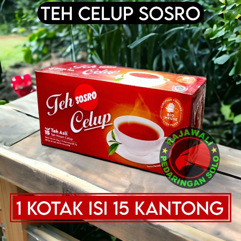 

TEH CELUP SOSRO ECER 1 KOTAK ISI 15 KANTONG TEH SOSRO