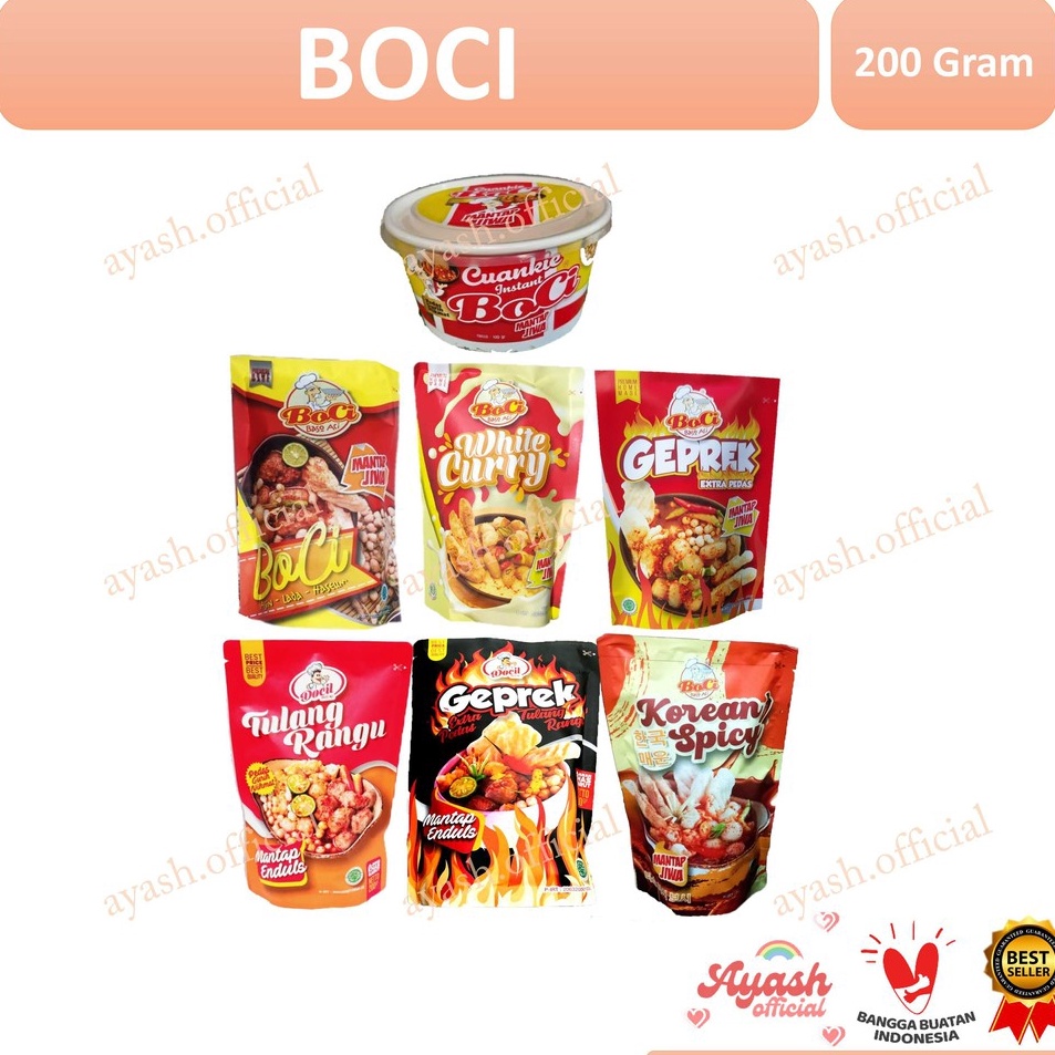 

PZRB3473 XG34448 BOCI mantap jiwa Geprek white curry toping dan Cuanki boci